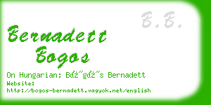 bernadett bogos business card